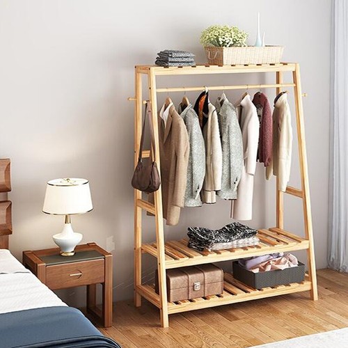 Wood clothes rail - clothes, rack