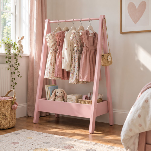 Kids clothes rail - rail, wooden