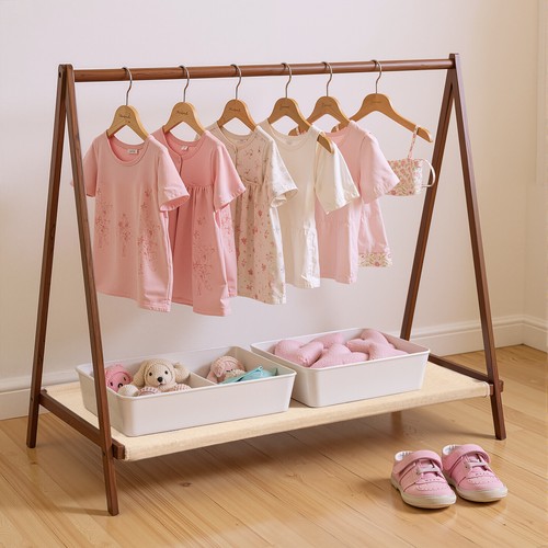 Childrens clothes rail hanging - clothes,
