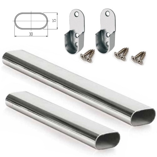 Wardrobe oval hanging rail - wardrobe,