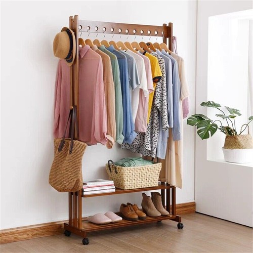 Large bamboo clothes rail - bamboo,