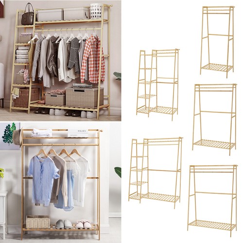 Wood clothes rail - clothes,
