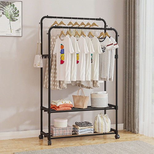 Double clothes coat rail - coat,