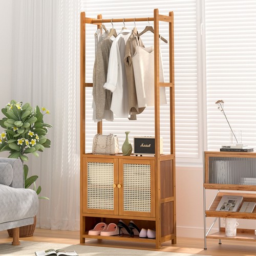 Bamboo clothes rail garment - clothes,