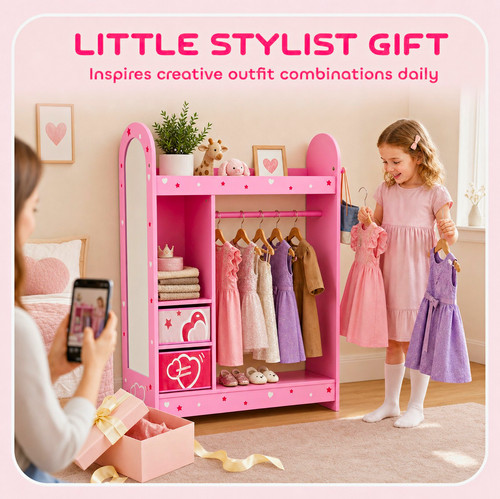 Kids clothes rail pink with - kids,